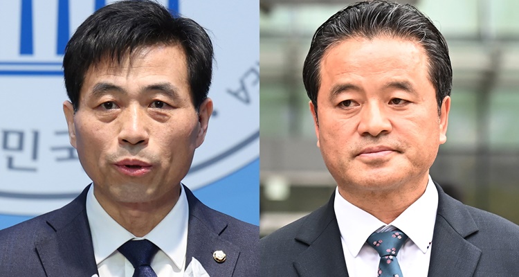 (왼쪽부터) 김민기 더불어민주당 의원, 임종성 민주당 의원. <사진=뉴시스>