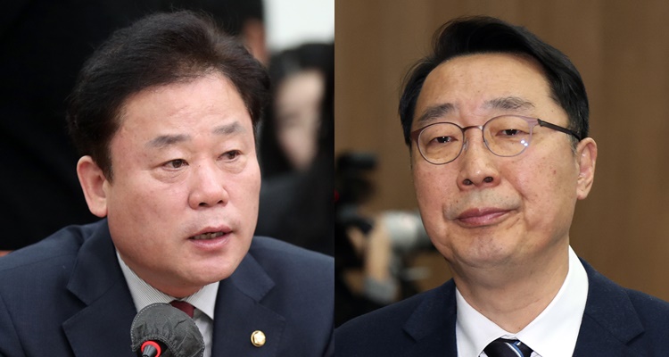 (왼쪽부터) 송갑석·윤영찬 더불어민주당 의원. <사진=뉴시스>